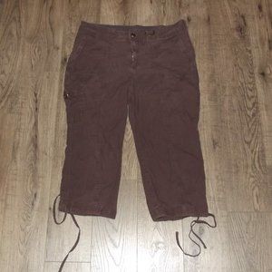 Croft & Barrow Brown Khaki Capri's - 10